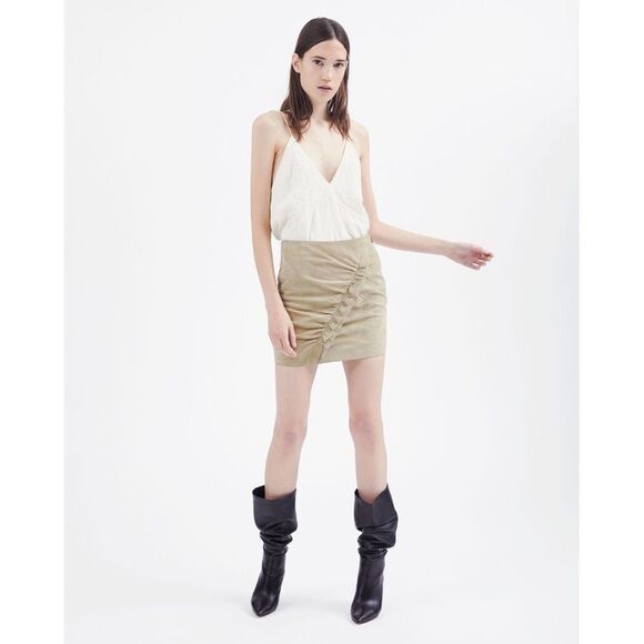 IRO Dresses & Skirts - NWT Iro Cerry Front Ruffle Mini Skirt Sz 34